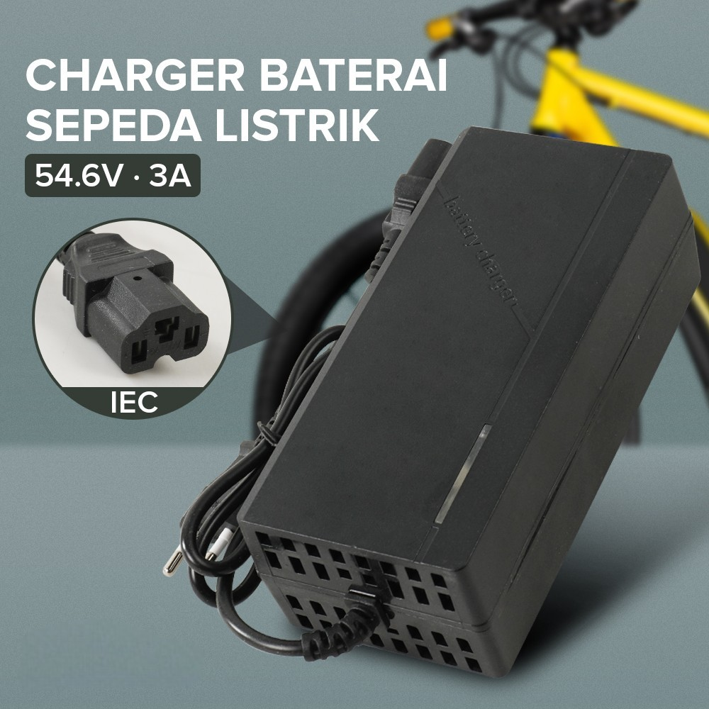 Gambar produk JNENCONN Adaptor Charger Baterai Skuter Sepeda Listrik IEC 54.6V 3A - 48V3A