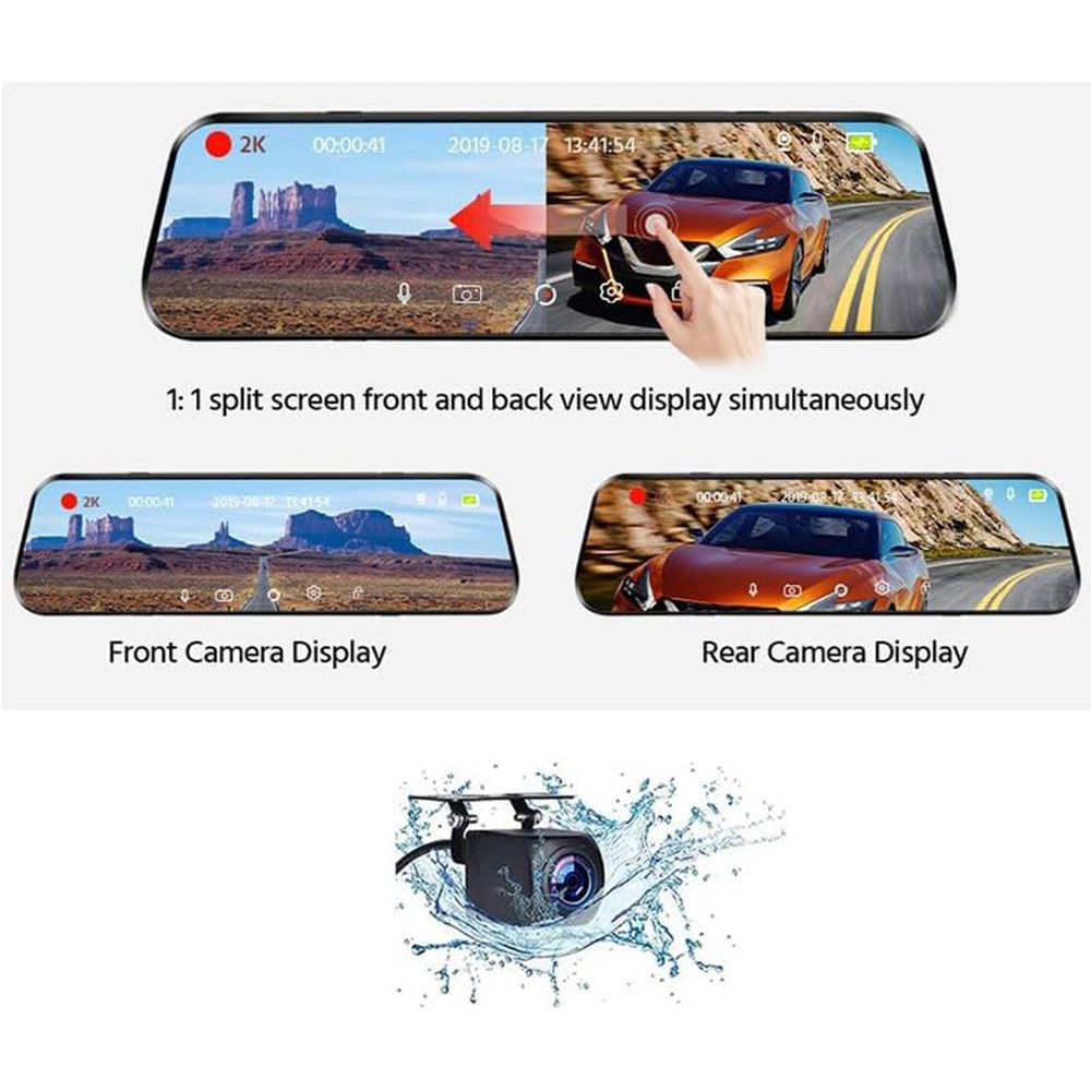Gambar produk JOMISE Dashcam Mobil Spion Depan Belakang Dual Camera ADAS 1080p - YX5100