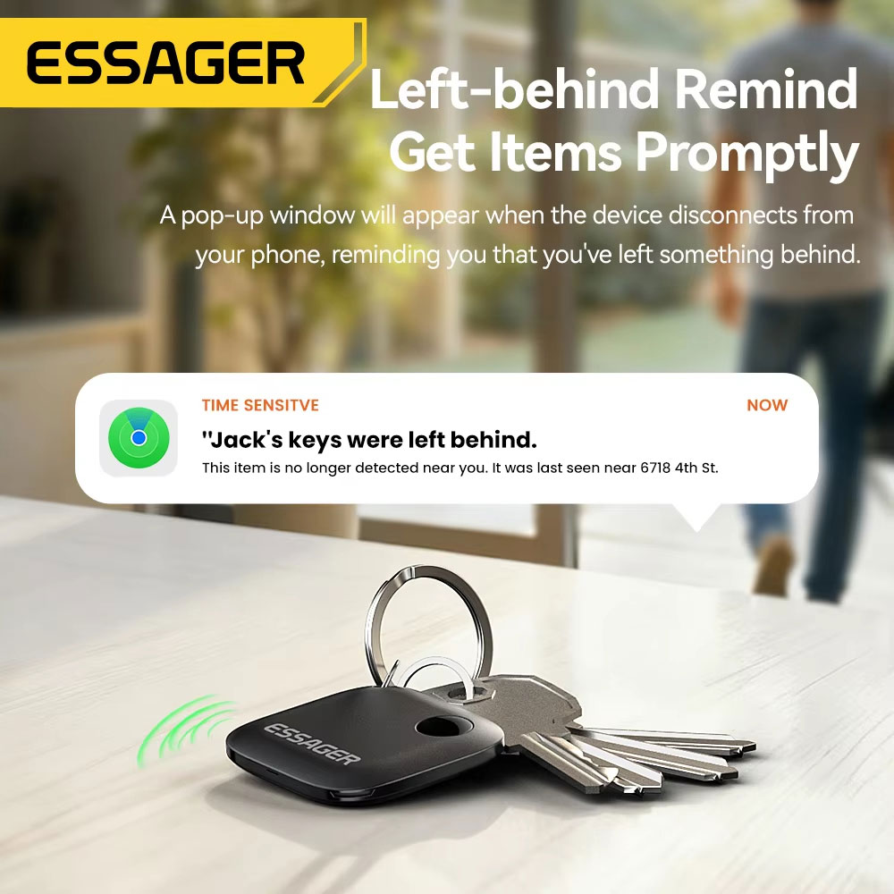 Gambar produk ESSAGER Smart Tag Tracker Bluetooth Finder Key iOS Support Only - WWQ Tag - 2