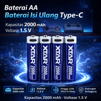 XTAR Baterai Isi Ulang AA Li-Ion Button Top 1.5V 4 PCS - XT-40