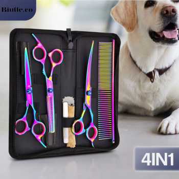 Gambar produk Biutte.co Set Gunting Grooming Bulu Hewan Peliharaan 4in1 - 62HRC