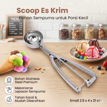 AXV Sendok Takar Es Krim Scoop Stainless Steel Spring Handle - AX-24