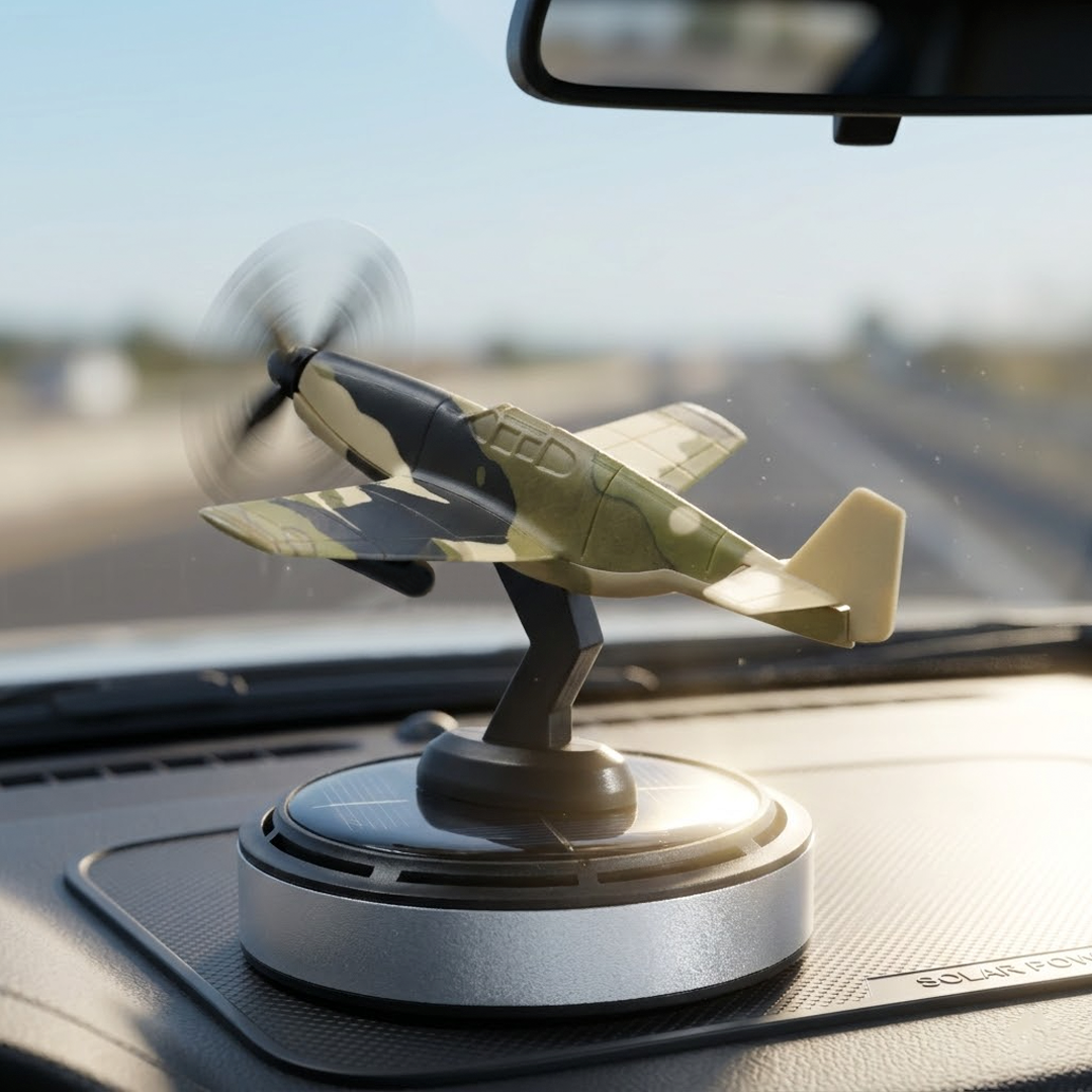 Tefanball Parfum Mobil Dashboard Pesawat Tenaga Surya Car Freshener - P51 Gambar produk Tefanball Parfum Mobil Dashboard Pesawat Tenaga Surya Car Freshener - P51