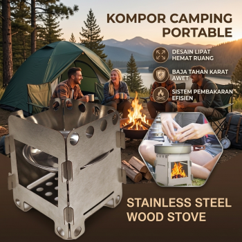 LIX Kompor Portable Tungku Arang Kayu Spiritus Outdoor Camping Stove - L-95