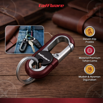 Taffware Gantungan Kunci Carabiner Keychain Clip Stainless Steel - A3746