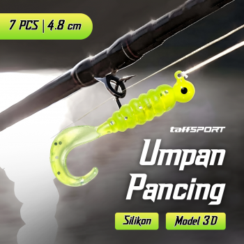 Gambar produk TaffSPORT Umpan Pancing Sea Bass Soft Bait Rigged Twirl 1.75g 7 PCS