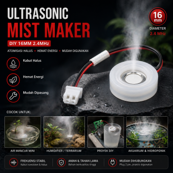 MEXI Pembuat Kabut Humidifier DIY Ultrasonic Mist Maker 16mm 2.4MHz - MX076