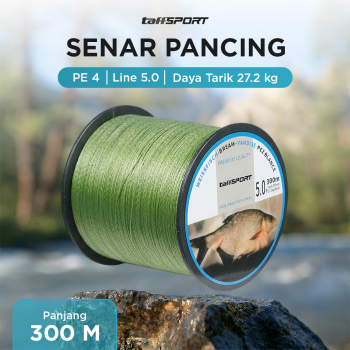 TaffSPORT Senar Tali Pancing 4 Braided Fishing Line Strong PE 300M - DM3