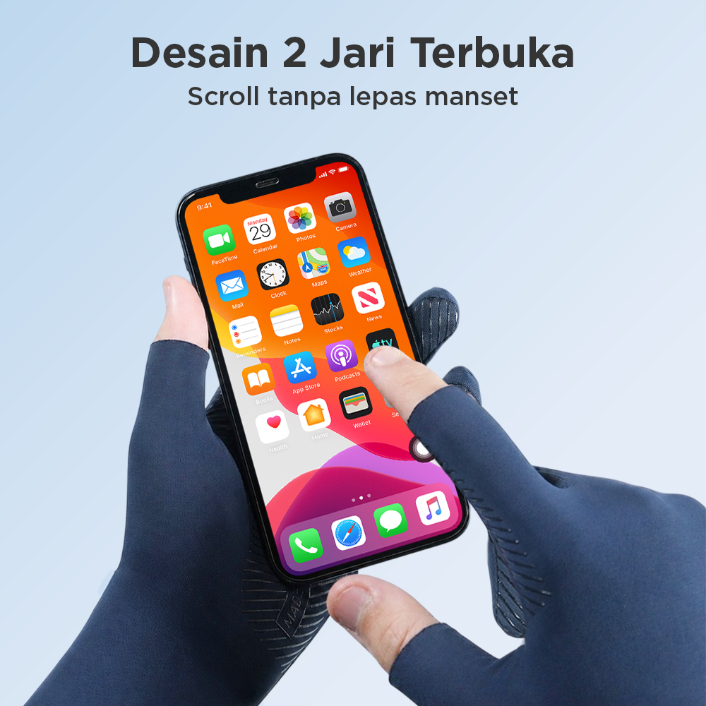 YXST Sarung Tangan Panjang Manset Sleeve Two Fingers Sunscreen Spandex - SP10 Gambar produk YXST Sarung Tangan Panjang Manset Sleeve Two Fingers Sunscreen Spandex - SP10 - 4