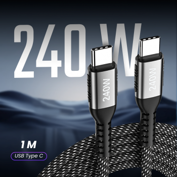 IBEN Kabel Data USB Type C Multifungsi Fast Charging Braided 240W 1M - GTG01