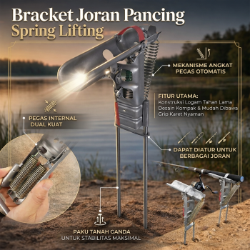 LIXADA Bracket Joran Pancing Ikan Automatic Spring Lifting - V-004