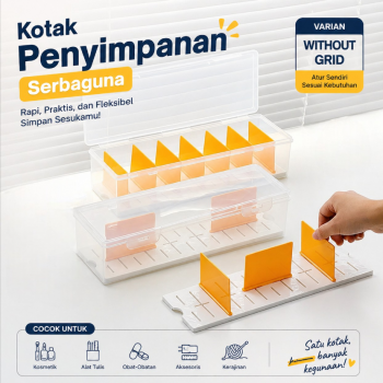 Mapile Kotak Penyimpanan Serbaguna Adjustable Grid Storage Box - J20D