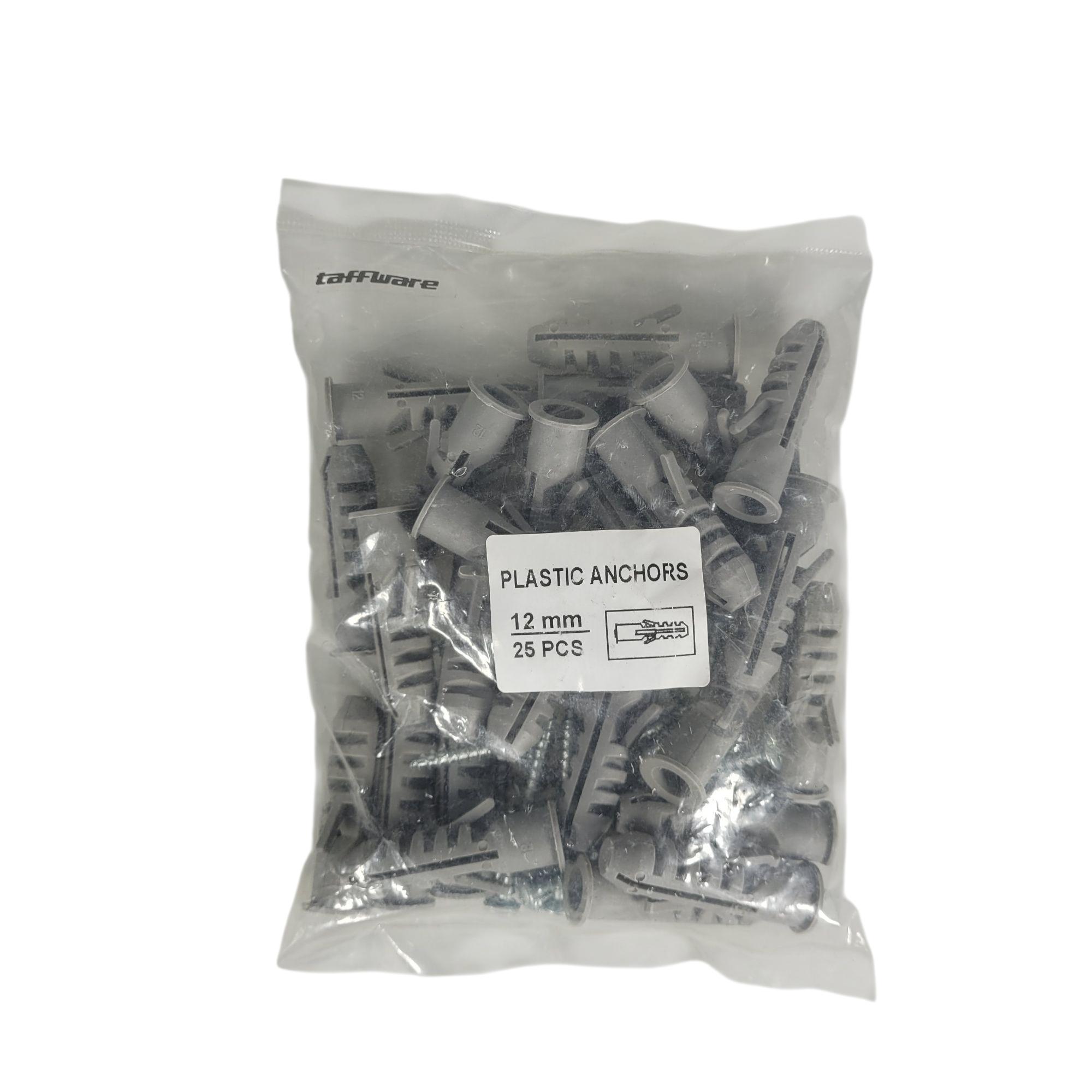 Taffware Expansion Fisher Pipe Nylon Wall Anchor Tube with FH Screw M12 Gambar produk Taffware Expansion Fisher Pipe Nylon Wall Anchor Tube with FH Screw M12 - Kemasan