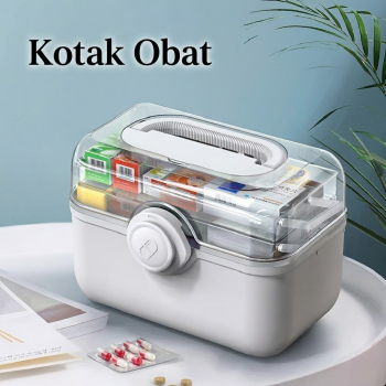 HMEILY Kotak Obat Keluarga Multi Layer Medicine Box - HM1