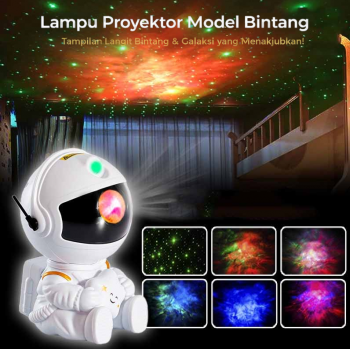 CHUBAN Lampu Proyektor Model Bintang Galaksi 5W with Remote Control - HR-F3