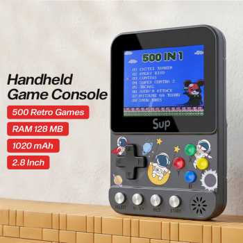 Gambar produk SUP Retro Portable Handheld Console 500 Game 2.8 Inch 128MB RAM - F5