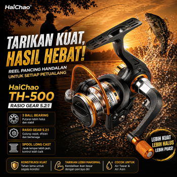 HaiChao Reel Pancing TH500 Spinning Fishing Reel 5.2:1 500 - TH-500