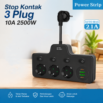 QIAOLIAN Stop Kontak Kabel USB Type C 10A 110-250V 2500W 8cm - QL-1119U/QL-1118U