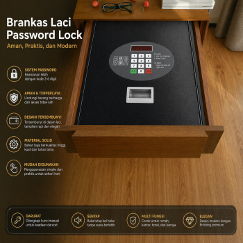 FASITE Brankas Laci Digital Safety Deposit Box Password Top Opening - EH200
