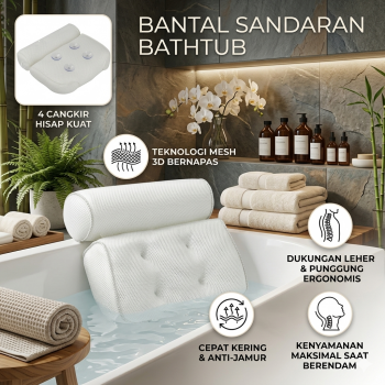 LemonBest Bantal Sandaran Bathtub SPA Pillow Cushion - SPC3D