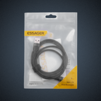 Gambar produk ESSAGER Kabel Data USB A to USB Type C Fast Charging Braided LED 3A 1M - ES-X17