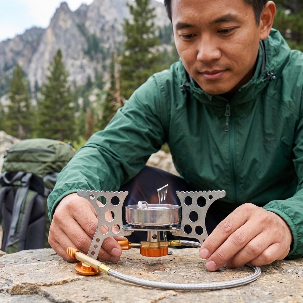 Gambar produk LivelyLife Kompor Gas Portable Lipat Outdoor 1 Burner Camping Stove - LV-39