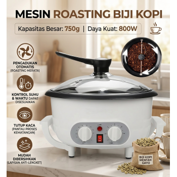Trieste Mesin Roasting Biji Kopi Sangrai Coffee Bean Roaster 750g 800W - MK301