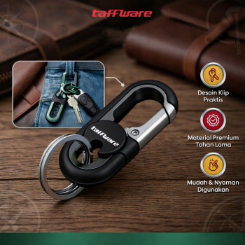 Taffware Gantungan Kunci Carabiner Keychain Clip Stainless Steel - A3746