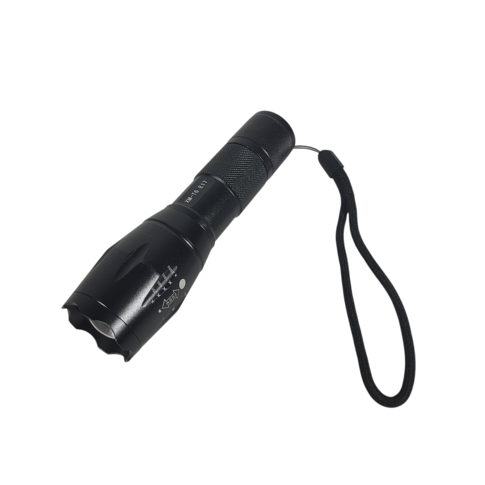 TaffLED Senter LED Flashlight Cree XM-T6 with Baterai dan Charger - E17 Gambar produk TaffLED Senter LED Flashlight Cree XM-T6 with Baterai dan Charger - E17