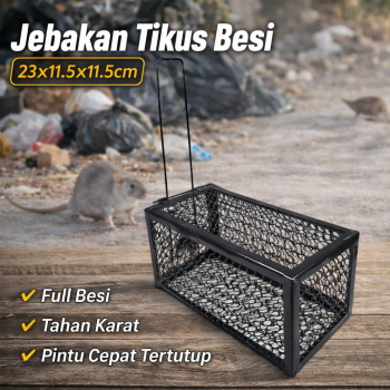 TaffHOME Jebakan Tikus Kandang Besi Automatic Mousetrap - B-23