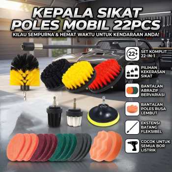 Gambar produk UNTIOR Kepala Sikat Pembersih Poles Mobil Brush Car Polisher Kit 22PCS - CB22