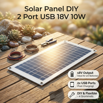 SOLA Solar Panel Polycrystalline Modul DIY 2 USB Port 18V 10W - SL18V