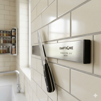 Gambar produk TaffHOME Rak Pisau Magnetik Serbaguna Stainless Steel 30cm - SUS304