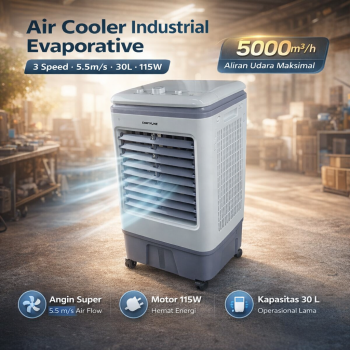 TaffHOME Kipas Air Cooler Industrial Pendingin 3 Speed 5.5m/s 30L 115W - LZ32