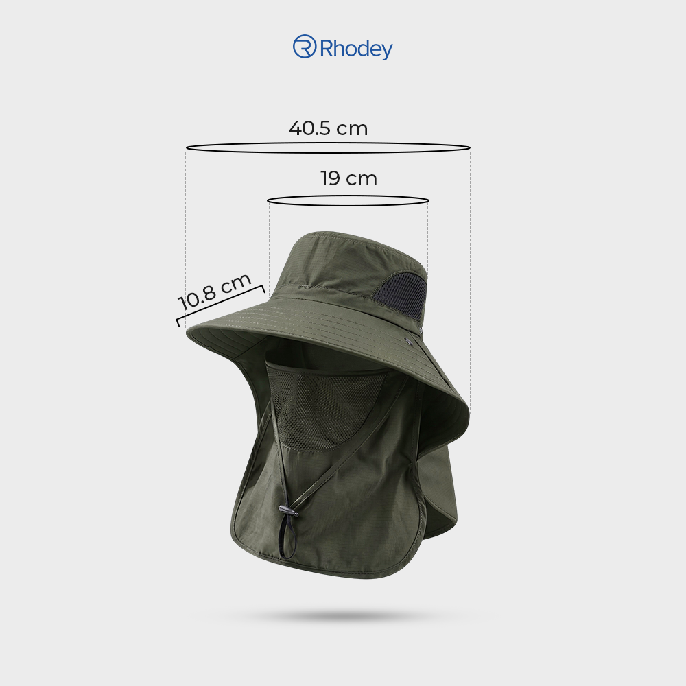 Rhodey Topi Rimba Outdoor Anti UV Waterproof Boonie Hat Nylon - YL-A10 Gambar produk Rhodey Topi Rimba Outdoor Anti UV Waterproof Boonie Hat Nylon - YL-A10 - 8