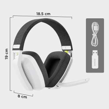 Gambar produk BINNUNE Headset Gaming Wireless Bluetooth 500mAh USB Type C - BW06-BT