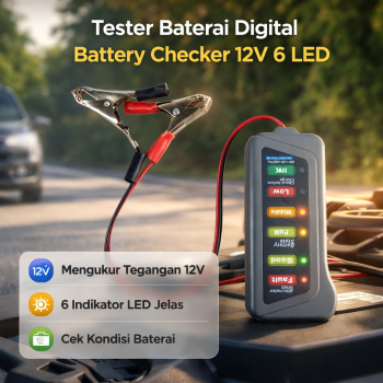 Tirol Tester Baterai Digital Battery Checker 12V 6 LED - BJ-803