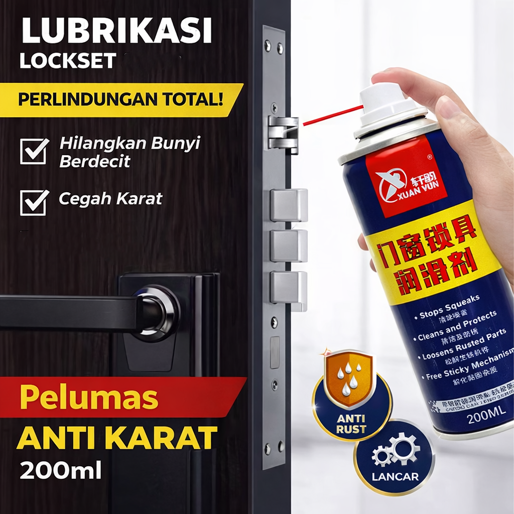 Xuan Yun Pelumas Anti Karat Logam Besi Lubricant Rust Proof 200ml - XY200 Gambar produk Xuan Yun Pelumas Anti Karat Logam Besi Lubricant Rust Proof 200ml - XY200 - Utama