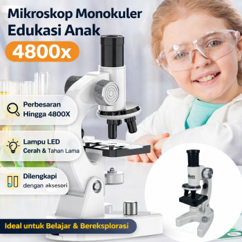 Shunmaii Mikroskop Monokuler Edukasi Anak Pengamatan Science 4800x - SH-48