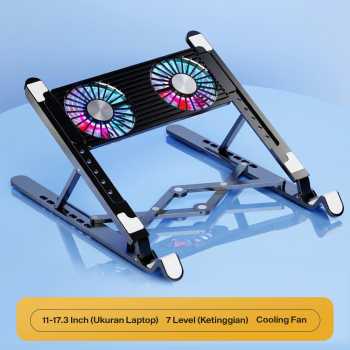 EastVita Stand Laptop Plastik Dudukan Holder Foldable with Cooling Fan - EV40