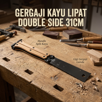 JIXIU Gergaji Kayu Lipat Foldable Butterfly Saw Double Side 31cm - JX3