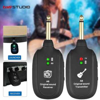 TaffSTUDIO 2.4G Wireless System Gitar Transmitter Receiver - A8