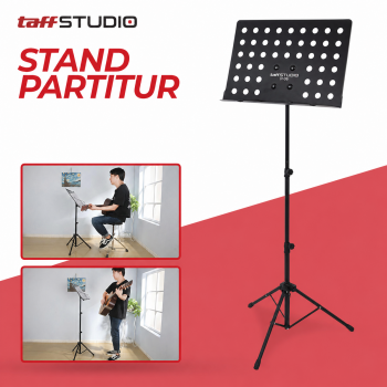 TaffSTUDIO Stand Partitur Sheet Musik Orchestra Tripod 50x34.5cm - P-06