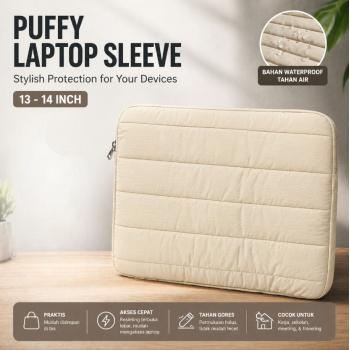 Vandel Tas Laptop Sleeve Puffy Case Waterproof Plush 13-14 Inch - ZK-80