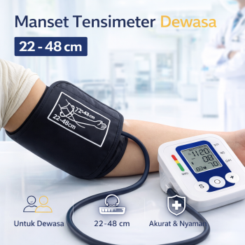 Gambar produk TaffOmicron Manset Tensimeter Dewasa Pengganti Cuff Sphygmomanometer 22-48cm - B02