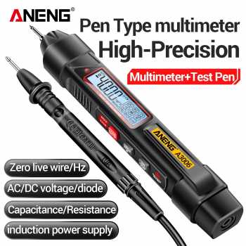 ANENG Digital Multimeter Tespen 2in1 Smart Tester AC DC 4000 Count - A3006