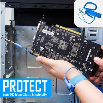 Gambar produk LEKO Anti Static Wrist Strap Tali Anti Listrik Statis 1M - ESD