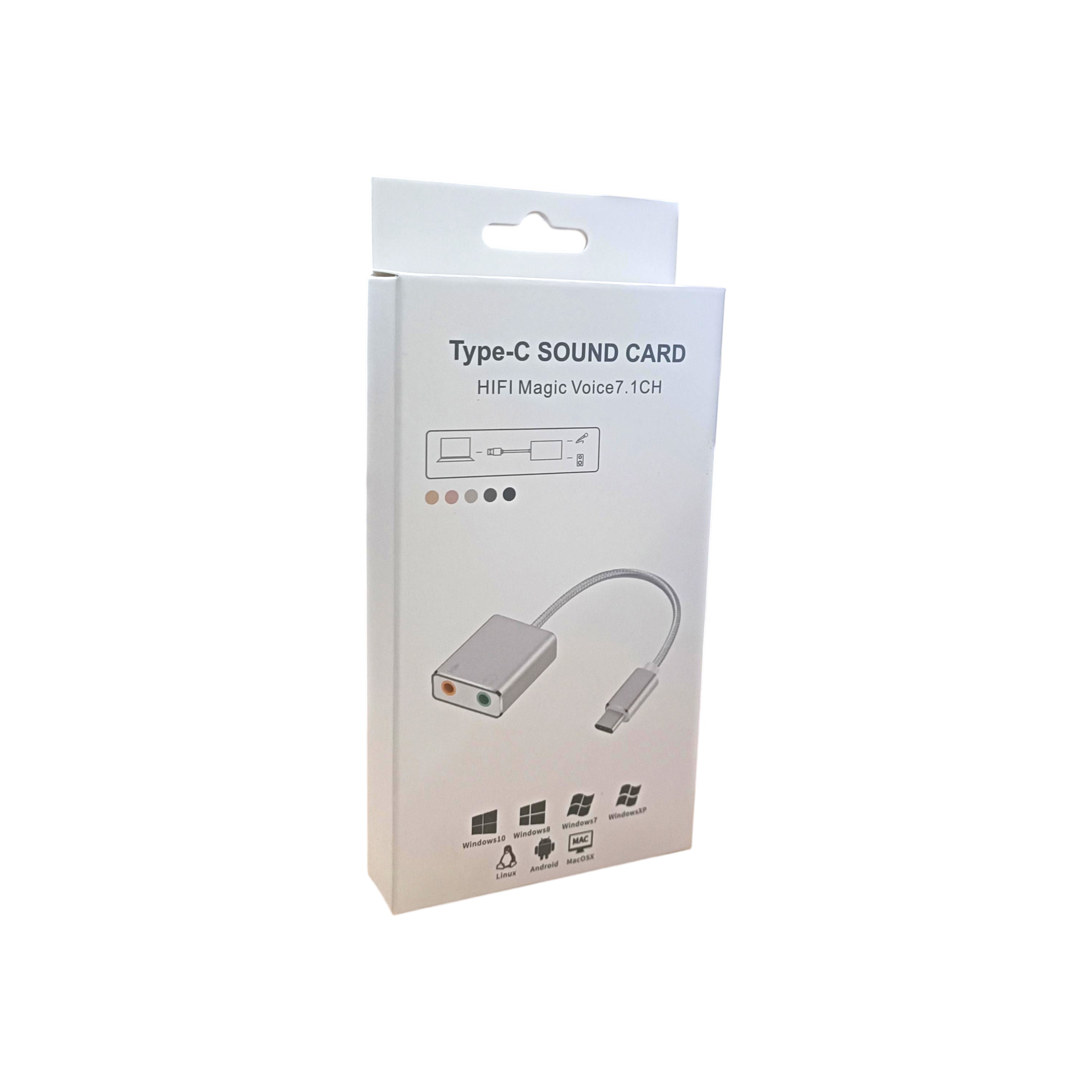 Gambar produk Woopower External USB Type C Sound Card 3.5mm AUX & Microphone - MU1 - Kemasan