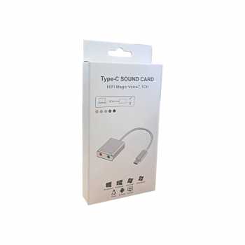 Gambar produk Woopower External USB Type C Sound Card 3.5mm AUX & Microphone - MU1 - Kemasan