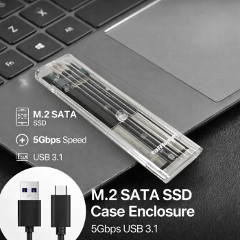 Taffware M.2 SATA NGFF External SSD Case Enclosure USB 3.1 5Gbps - TZ810